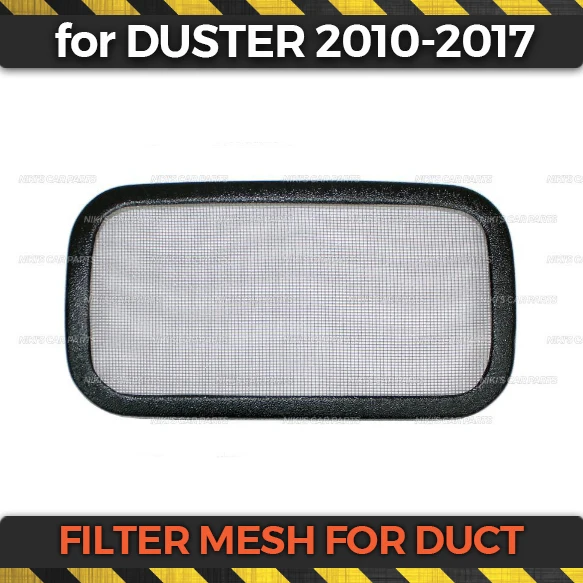 

Filter mesh under jabot for Renault Duster 2010-2017 on duct plastic ABS protection embossed function car styling accessories