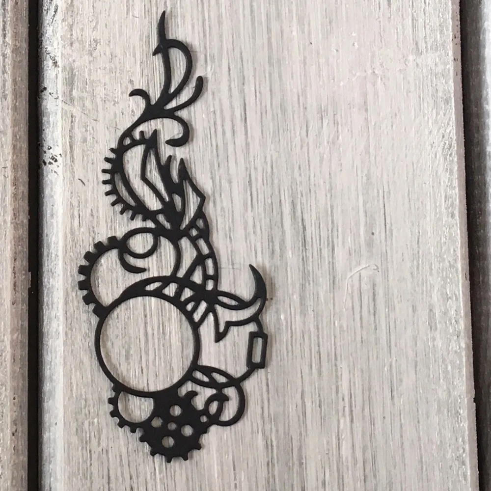 

ArtScrap Mechanical Illusion Ornament Steampunk Gears For Man Metal Cutting Dies DIY Scrapbooking Die Cuts