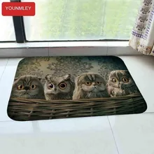 Европейский дом с использованием ковров для ванной комнаты Совы nighthawk мягкий уютный напольный коврик 40x60 см кухонный коврик замшевая ткань и противоскользящая резиновая точка