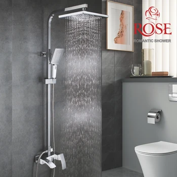 

ROSE Shower system, shower set faucet wall bathroom, shower head, rainfall rain, top shower, brass faucet R1536F