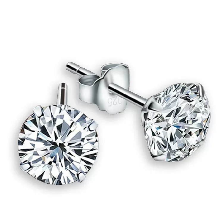 

Fashion S925 Sliver Jewelry Crystal Zircon Silver Earrings-111