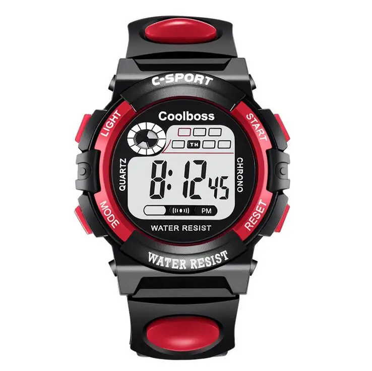 Роскошные Брендовые спортивные цифровые светодиодный кварцевые часы с силиконовым ремешком для мужчин и мальчиков, модные наручные часы с браслетом, наручные часы, мужские часы - Цвет: N2 red