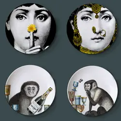 Fornasetti декоративная пластина висящая керамическая ваза ремесло домашний интерьер настенная декоративное блюдо Италия стиль фон, картина