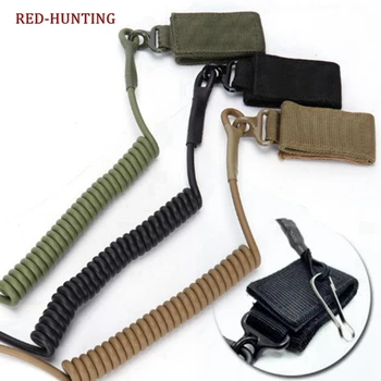

Tactical Combat Adjustable Gun Sling Pistol Hand Gun Secure Plastic Spring Lanyard Sling