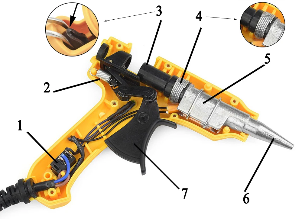 Newacalox 20 Вт EU/us вилку термоклей Пистолеты для склеивания с 20 штук 7 мм Клей-карандаш промышленных мини Пистолеты thermo клеевым пистолетом тепла Температура инструмент