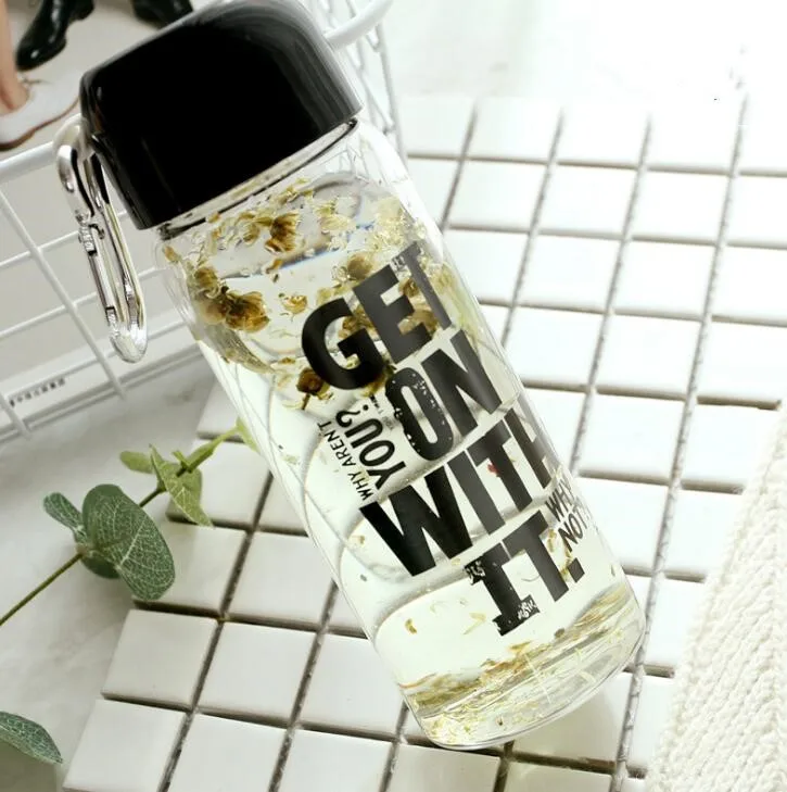 TECHOME модная новинка креативная стеклянная термостойкая печатная портативная Студенческая бутылка для питьевой воды