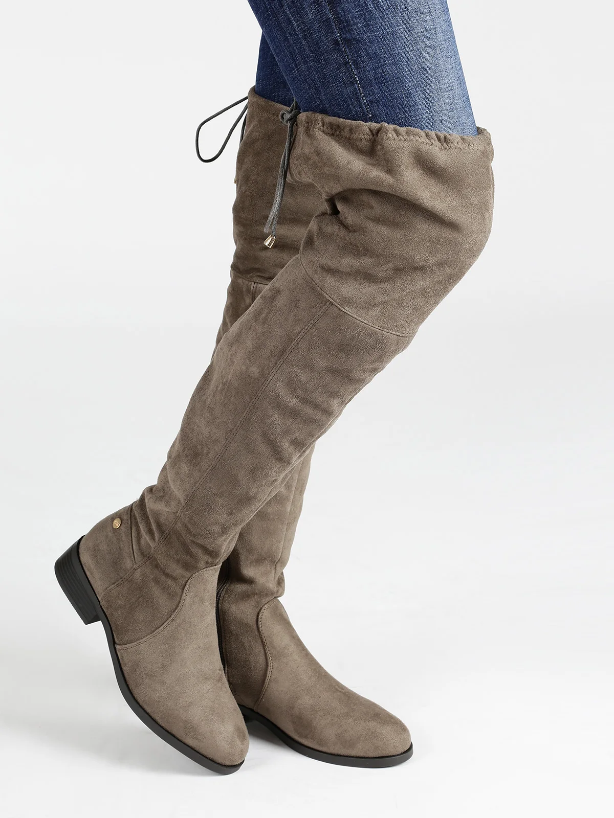 real suede over the knee boots