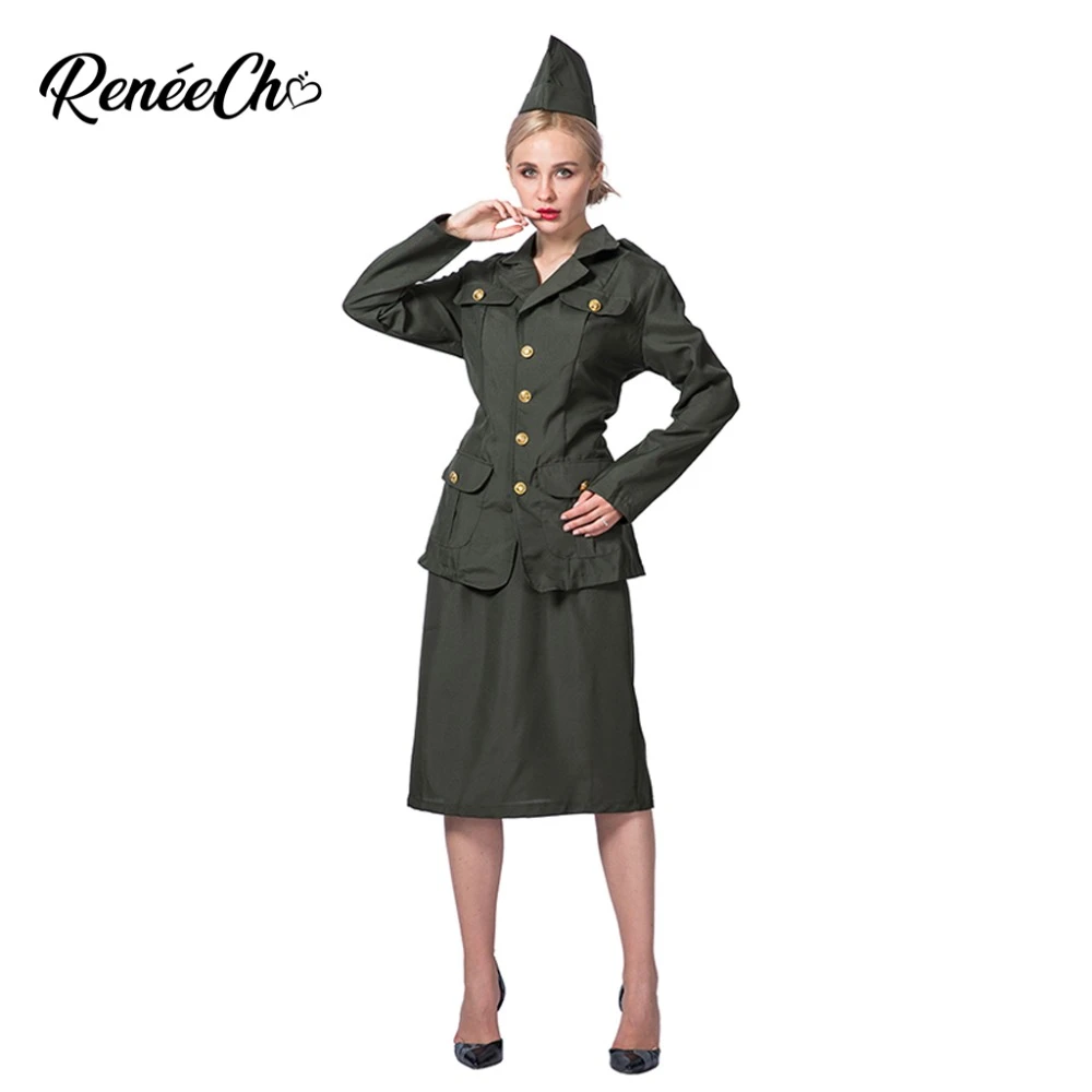 Womens WW2 Army Uniform Costume ubicaciondepersonas.cdmx.gob.mx
