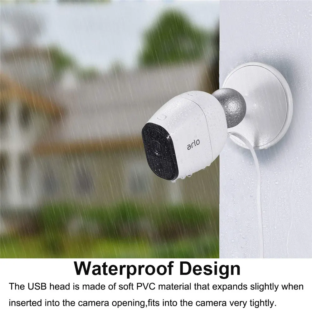 Carregamento para o Arlo Prova de Intempéries do ir Câmera de Carga da Bateria Cabo de Extensão Cabo plus Adaptador de Carregamento Arlo Pro Carregador 2 30ft e 9 m Cabo plus Adaptador de Pro 2 e pro e luz e à - Image 3