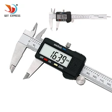 QSTEXPRESS 6″ 150 mm Digital Vernier Caliper Micrometer Guage Widescreen Electronic Accurately Measuring Steel
