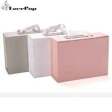 Черная/белая/Розовая упаковочная коробка для волос, упаковка для упаковки, подарочные коробки высшего класса для сумок, могут быть с логотипом на заказ