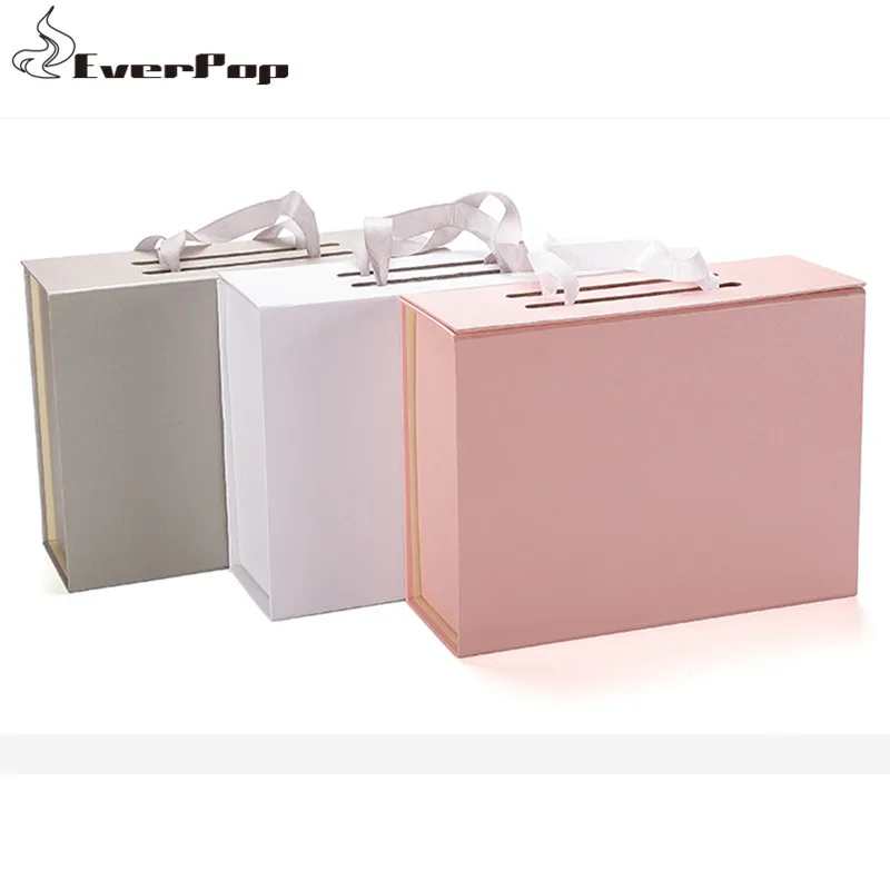 

Black/White/Pink OEM Hair Wrap Bundle Packing Box Top First Grade Gift Packing Boxes For Bag Can Be With Custom Logo