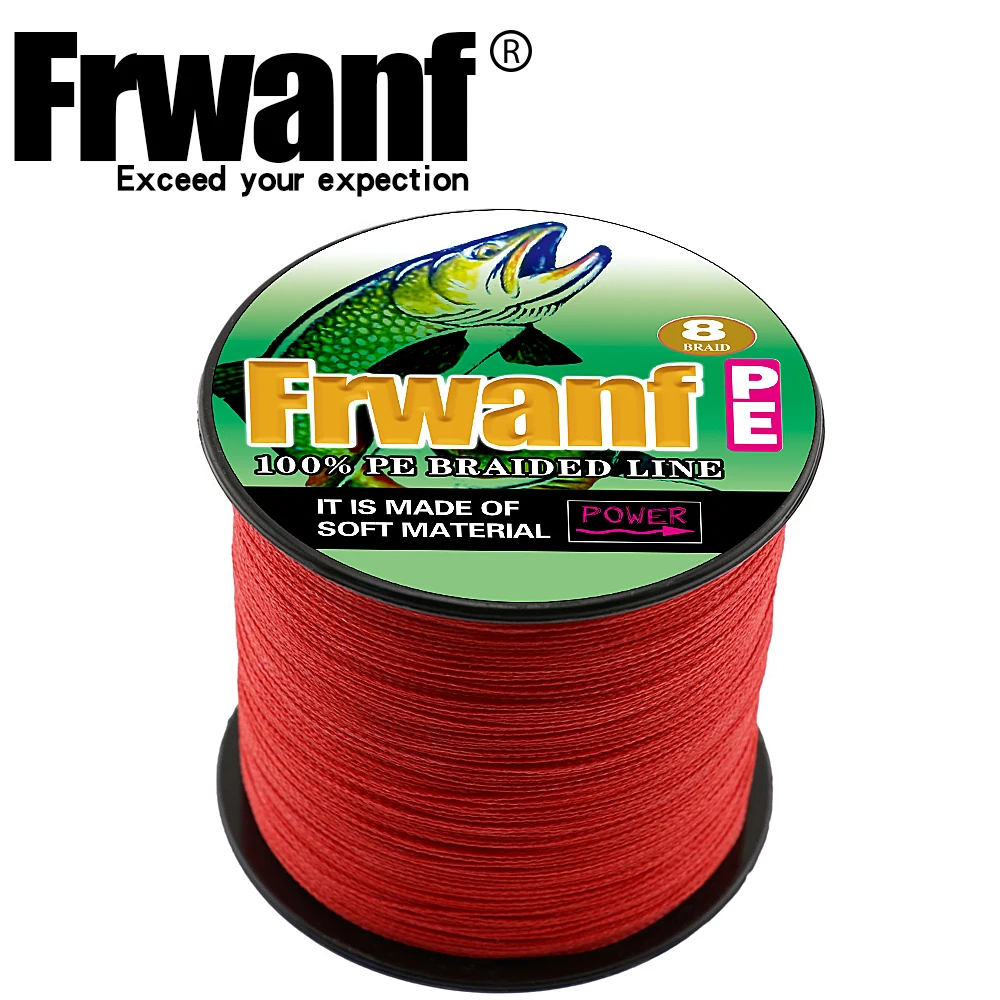 Рыболовная плетеная леска Frwanf 8X суперпрочная японская многонитевая из ПЭ 8 нитей
