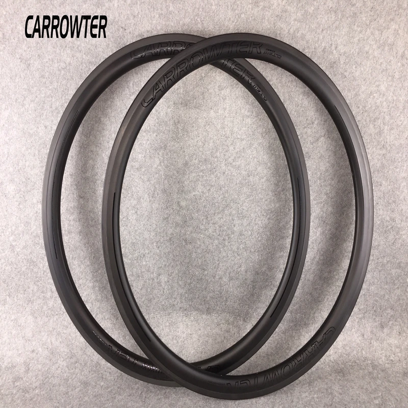

Full carbon fiber 700c UD Matte CARROWTER 38mm carbon bicycle rims with Front/Rear 18/21 or 20/24 for selection