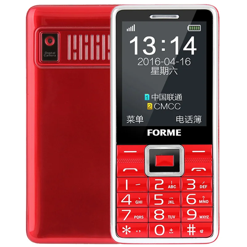 Оригинальный Forme D888 разблокирована старший мобильный телефон Quad Band Gsm бар Dual Sim