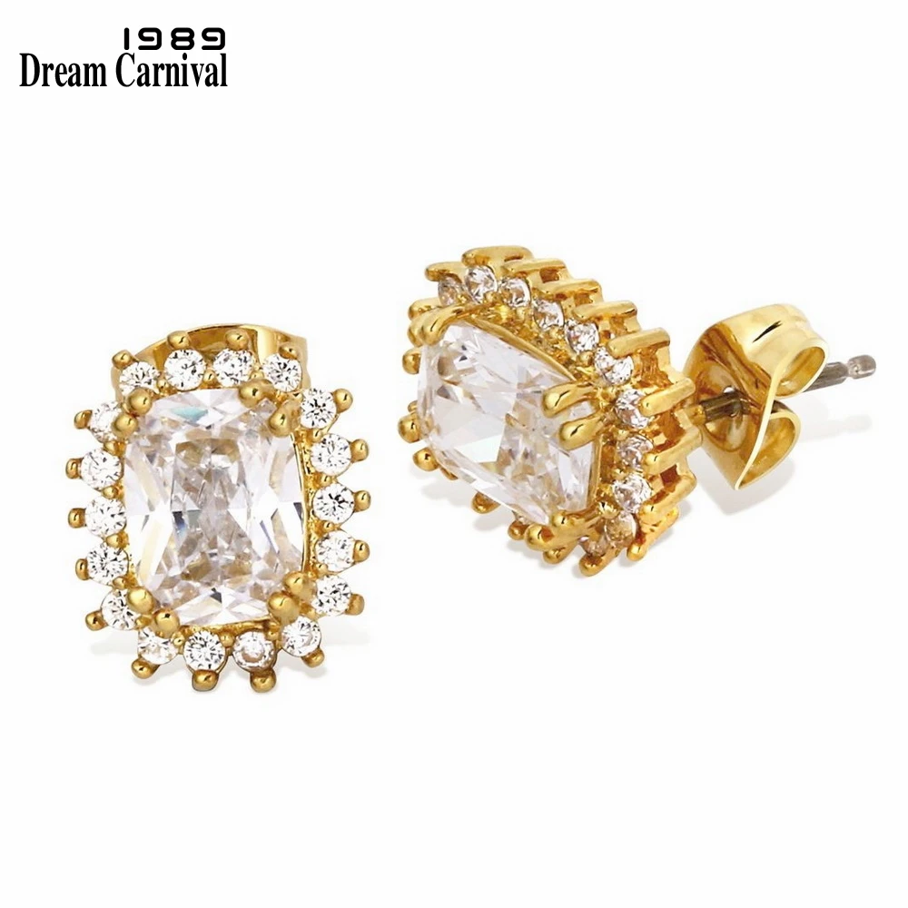 

DreamCarnival1989 Hot Sell Simple Studs CZ Stones Low Price Daily Wear Jewelry High AAA quality Women Fashion Earrings studs