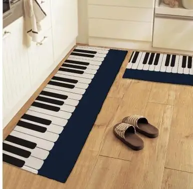 50X80 см, плюшевый коврик с принтом музыкального пианино, коврик для помещений, Противоскользящий коврик, впитывающий воду, коврик для двери, коврик для ног