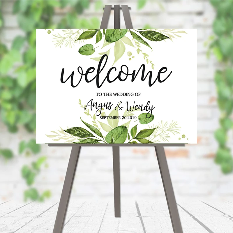 

Welcome to Our Wedding Letters Wedding Welcome Signs Greenery Foliage Merry Christmas Wooden Sign Boho Welcome Sign