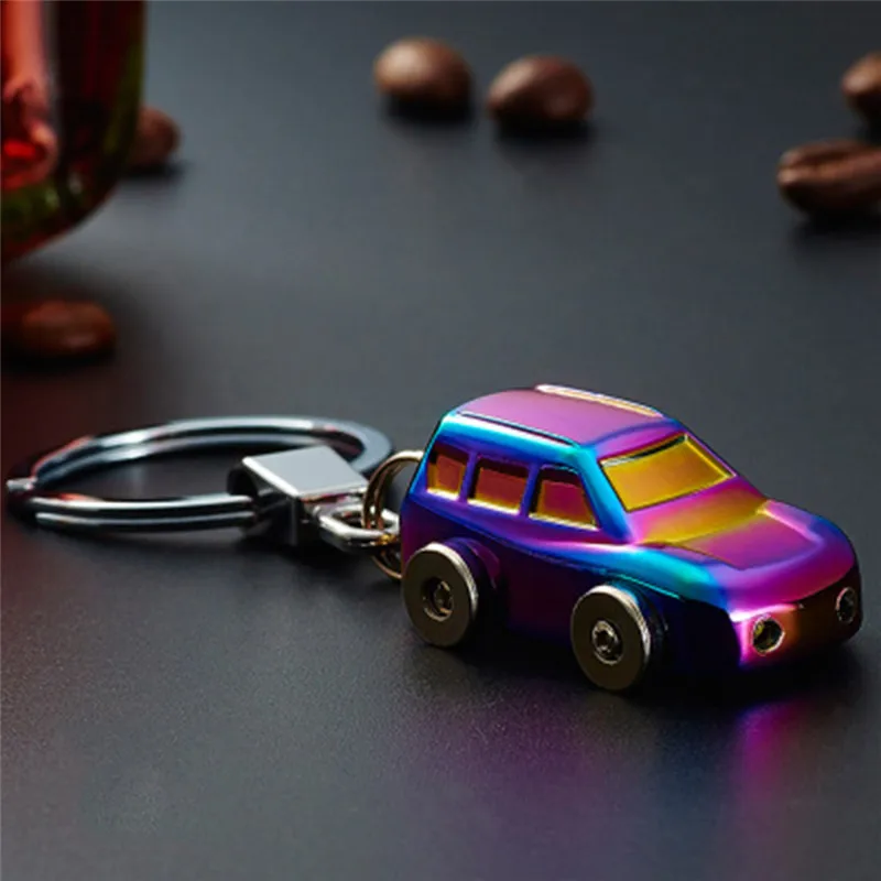 Quality Luxury Small Metal LED Car Model Key Chain Light