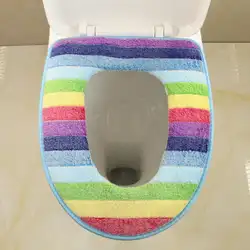 Зимние Ванная комната туалет покрытия Красочные туалеты сиденья wc ванная накладки на сидения унитаза Подушка #07