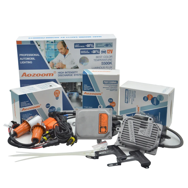 

Aozoom 45W AC 12V Slim Ballast With Canbus Kit HID Xenon Bulb H1 H4 H7 H11 D2H 9005 9006 5500k Replace Halogen Lamp