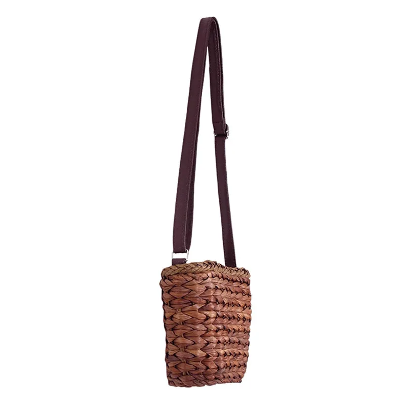 Women Handbag INS Popular Female Straw Bags Ladies Travel Handmade Weave Shoulder Bag Casual Mini Knitted Crossbody SS3180 (2)