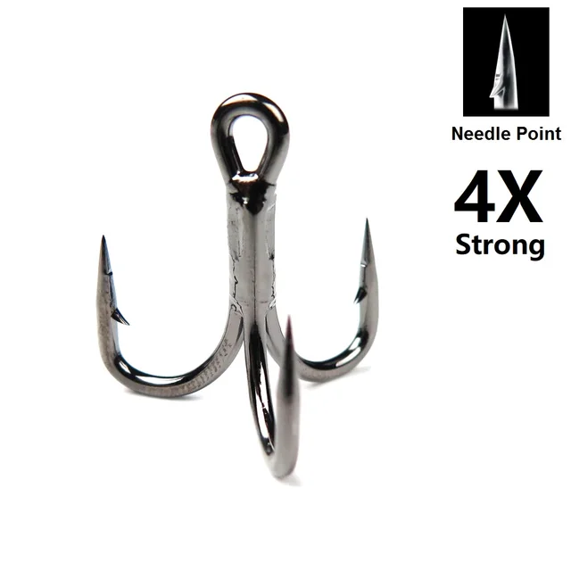 Best Offers 4X Strong Size #6 #4 #2 1/0 Black Nickle Round Bend Needle Point Forged High Quality Treble Fishing Hooks FH87HP30 Best Offers 4X Strong Size #6 #4 #2 1/0 Black Nickle Round Bend Needle Point Forged High Quality Treble Fishing Hooks FH87HP30