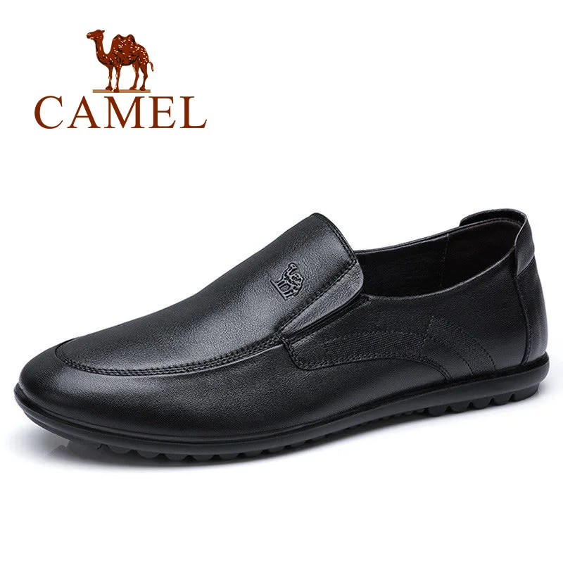 

CAMEL High Quality Genuine Leather Shoes Men Business Male Loafers Casual Leather Soft Comfortable Flats for Men Footwear