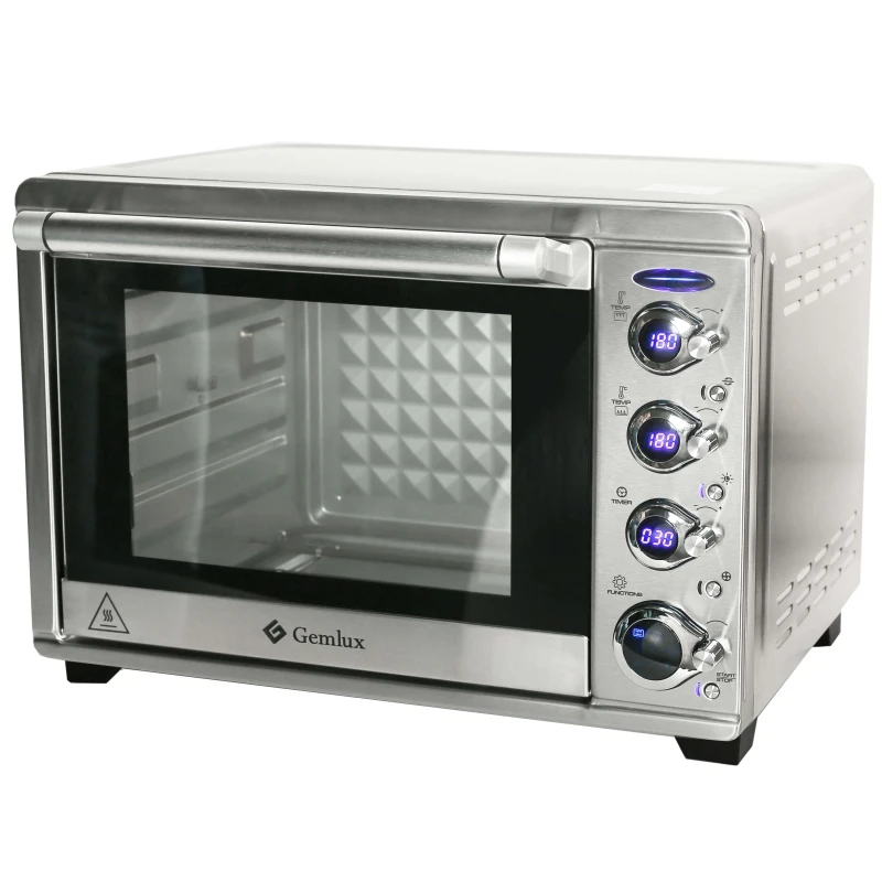 Мини-печь GEMLUX GL-OR-1538LUX (мощность 1800 Вт, объем 38 л, электронное управление, корпус из нержавеющей стали)