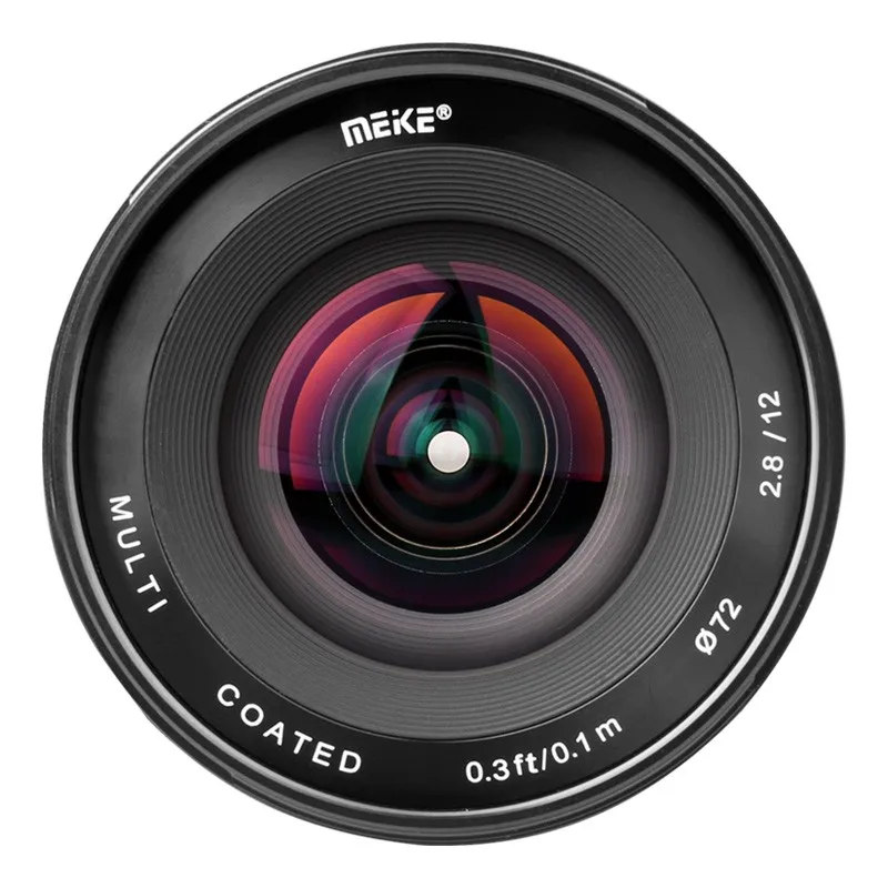 Meike 12 мм f2.8 Ультра широкоугольный фиксированный объектив со съемной блендой для sony E Fuji Fujifilm X Olympus Panasonic M4/3 Крепление камеры