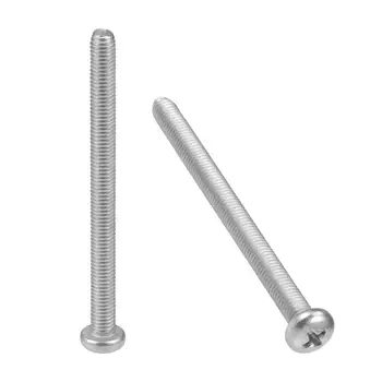 

UXCELL M5x60/65/70/75mm Machine Screws Phillips Cross Pan Head Screw 304 Stainless Steel Fasteners Bolts 25Pcs