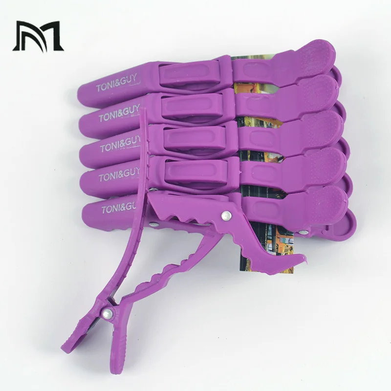 6Pcs/set Professional Salon Section Hair Clips DIY Hairdressing Hairpins Plastic Hair Care Styling Accessories Tools Purple One 6Pcs/set Professional Salon Section Hair Clips DIY Hairdressing Hairpins Plastic Hair Care Styling Accessories Tools Purple One
