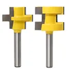 2pc Mini Tongue & Groove Router Bit Set - 1/4