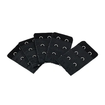 

5 Pcs Bra Black 2x3 Hooks Extenders Extender Strap New
