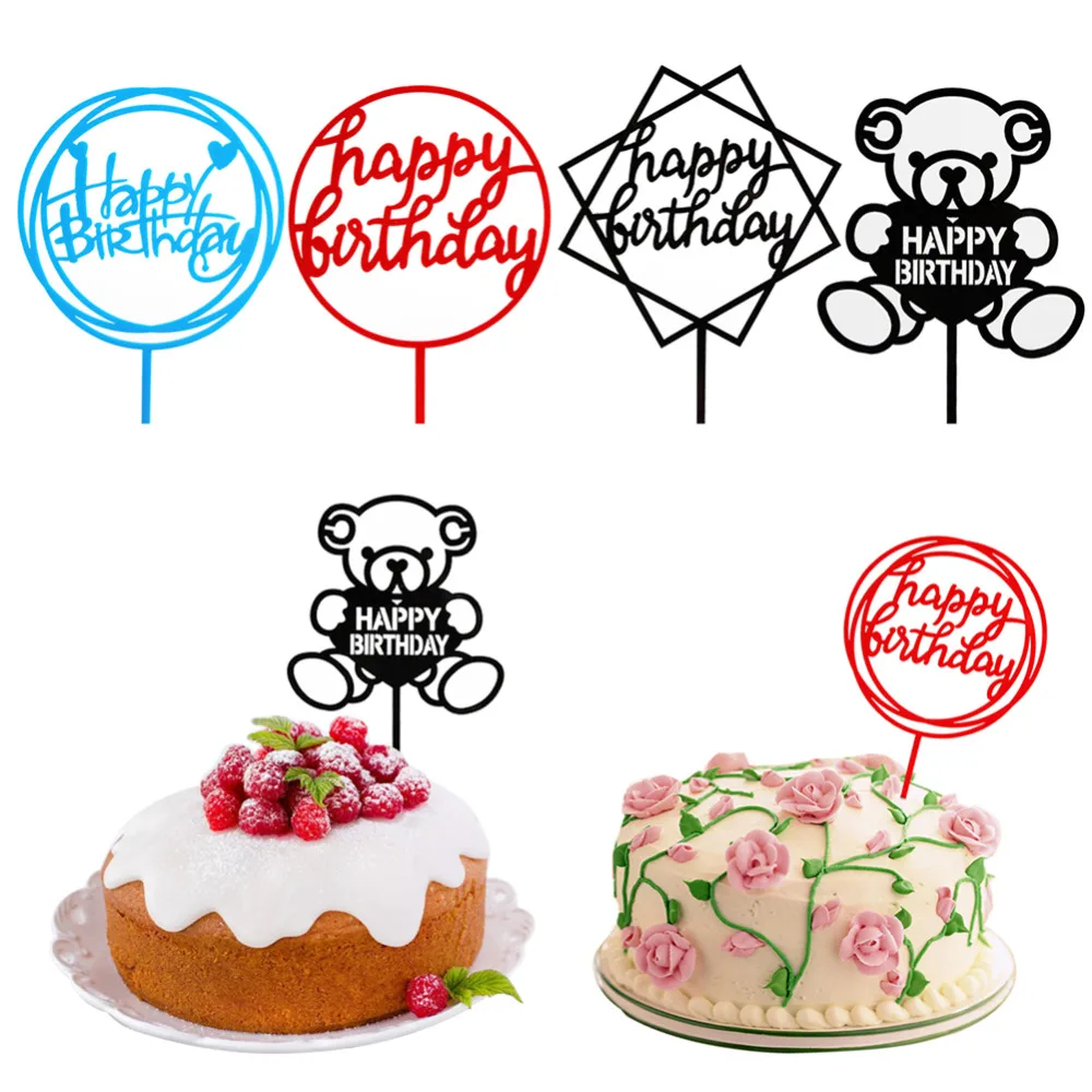 Detail Feedback Questions About Acrylic Happy Birthday Cake Topper