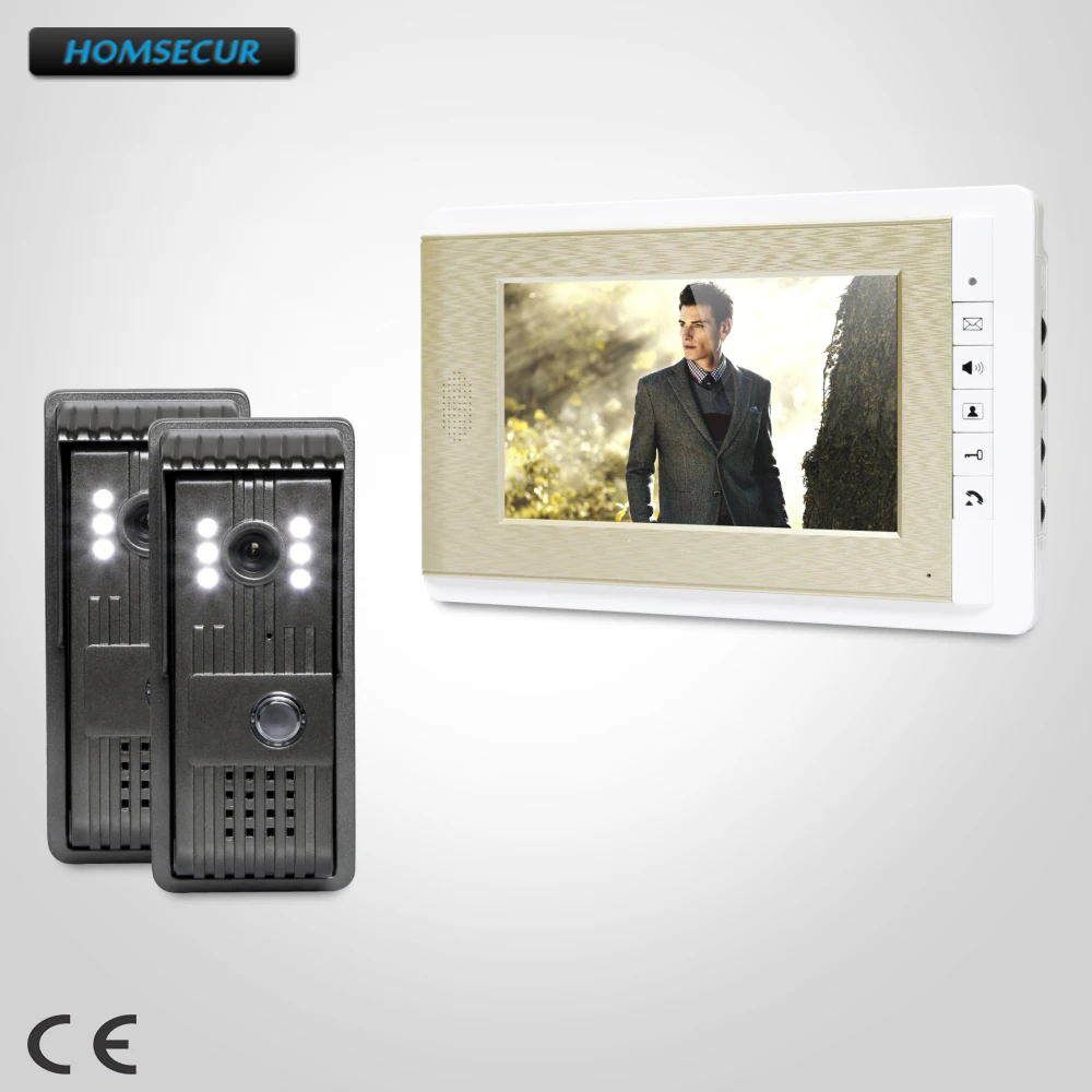 

HOMSECUR 7inch Hands-free Video Door Entry Call System with Intra-monitor Audio Intercom XC003+XM708-G
