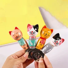 Милый мультфильм ручной росписью кошка древесины открывалка для бутылок пива декоративные магниты на холодильник может бутылки вина Открывалки Кухня Барные инструменты