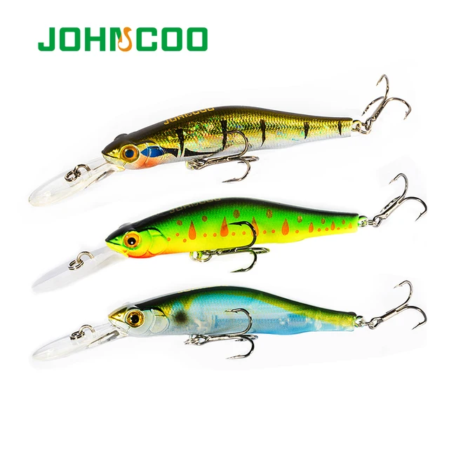 US $3.24 JOHNCOO Orbit 80SP-DR Hard Minnow Fishing Lure Hard Bait Wobblers for Deep Dive 80mm 9.5g High Qual
