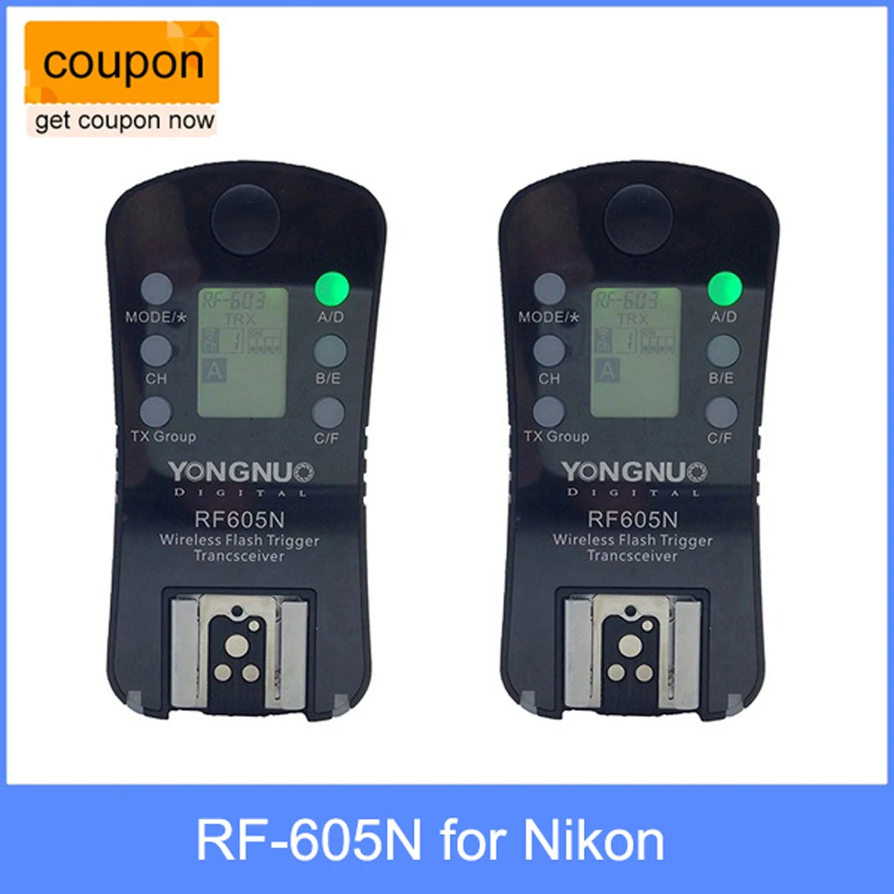 Беспроводной триггер для вспышки YONGNUO RF 605 605N RF605N Nikon D7100 D7000 D5200 D5100 D3000 D90 D80 D70 D70s D40