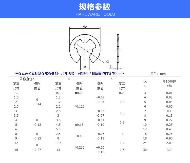 225 PCS/Set opening block / kits / with box/Opening snap ring E type snap ring / E type circlip Set /