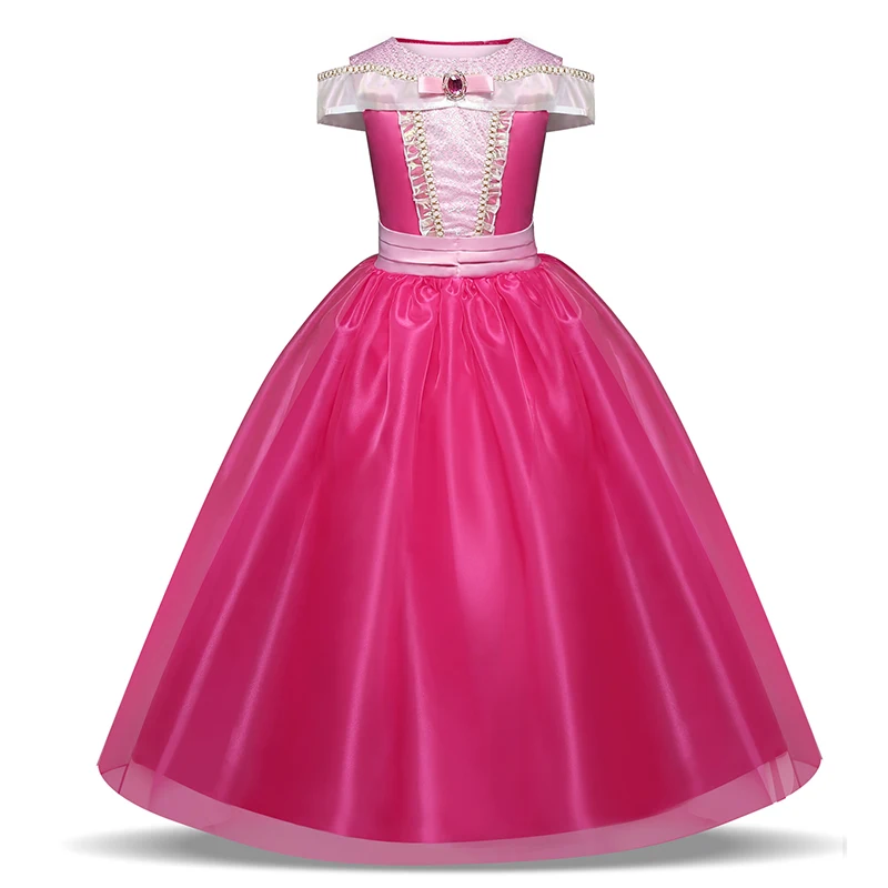 

2018 Girls Dresses Princess Girl Movie Cosplay Party Dress Vestidos Fantasia Costumes Children Kids Clothes for 4 6 7 9 10 Yrs