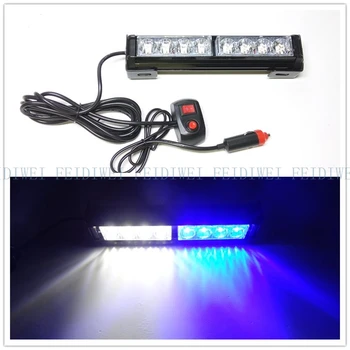

09003 8 LED lights flash 8 w DC 12V Warning lights strobe li high-power LED flashing lights Long bar light stick light flash