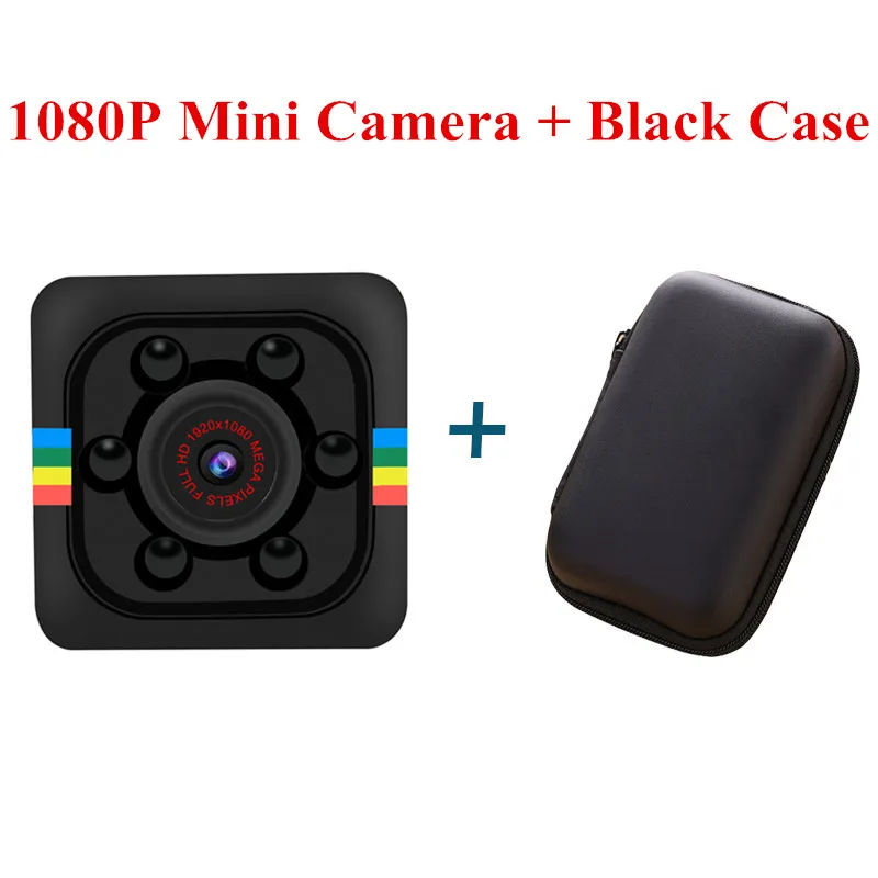 Camera SQ11 PRO Mini Camera HD 1080P Camara espia secret camera Support Hiden TFcard PK SQ16 SQ13 SQ12 SQ8 SQ6 SQ19 - Цвет: 1080P and Black case