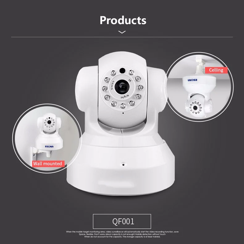 720P HD WIFI iP Camera for baby monitor Smart P2P CAM IR cut/ Infrared Night Vision/ Two way audio Wireless Video Surveillance