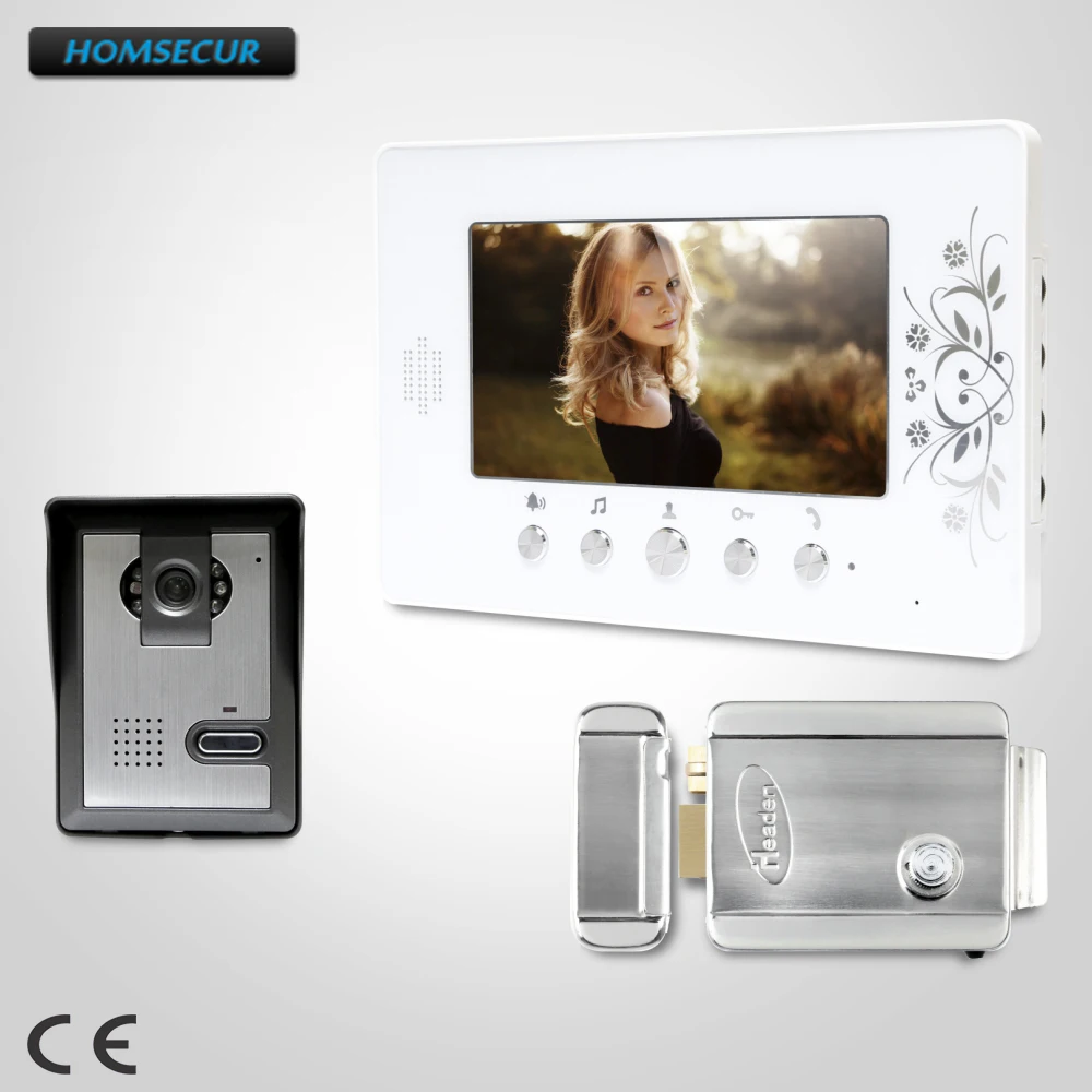 

HOMSECUR 7inch Video Door Entry Security Intercom with IR Night Vision for Home Security XC005+XM709