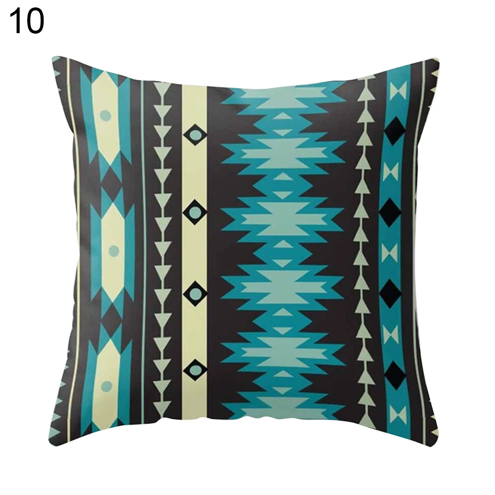 Navajo Triangle Geometric Retro Pillow Case Printing Square Pillowcase