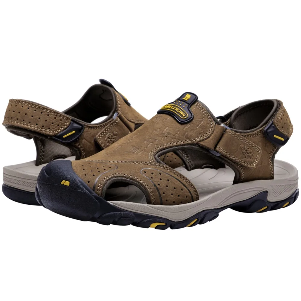 CAMEL/мужские прогулочные сандалии из натуральной кожи; пляжные ...