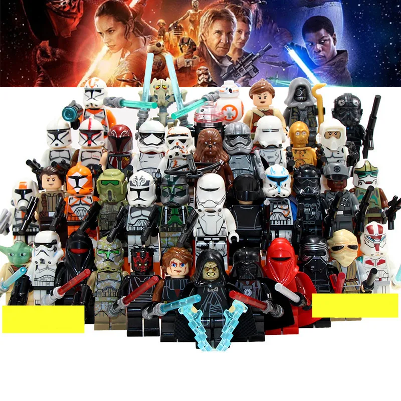 

1pc Star Wars Kallus R5D4 BB8 Robot Count Dooku Darth Vader Darth Maul Figure Building Blocks Toy Compatible LegoINGly Starwars