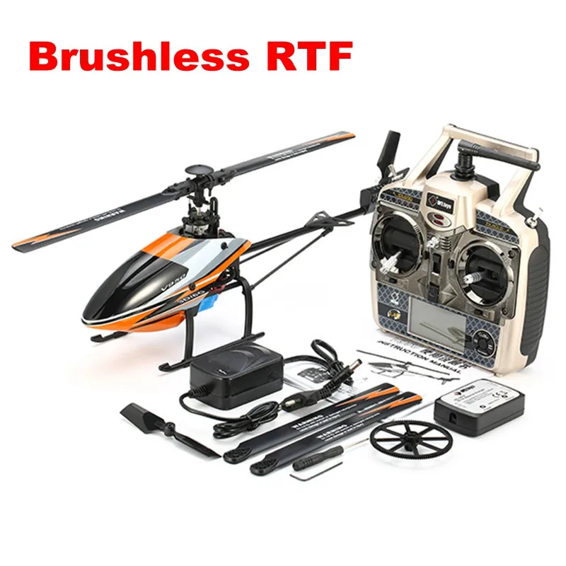 WLtoys V950 2,4 г 6CH 3D6G системы бесщеточный Flybarless Радиоуправляемый вертолет RTF 3D 6 режим с зарядное устройство адаптер интимные аксессуары сумка
