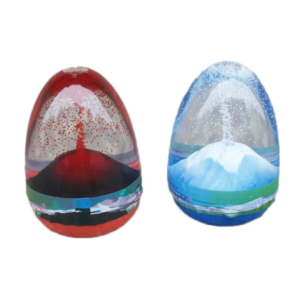 

1pc Novelty Eggs Shape Volcanic Eruption Desk Toy Cabochon Resin Craft Craftwork Snow Globe Home Decoration Accessories Gadget